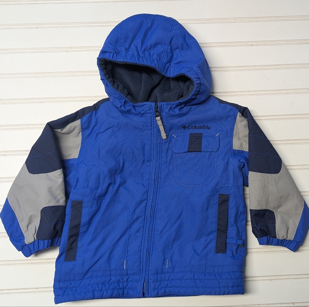 Columbia Royal Blue Hooded Jacket with Fleece Lining